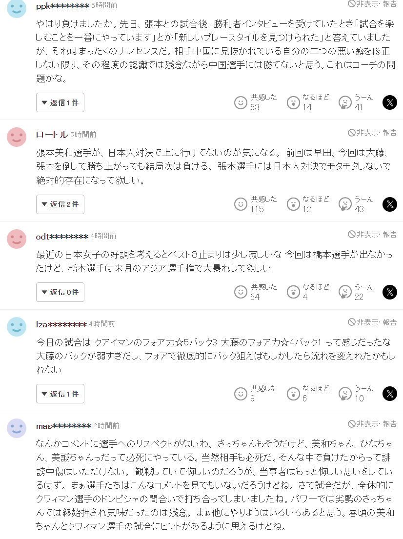 排名第四的, 张本美和